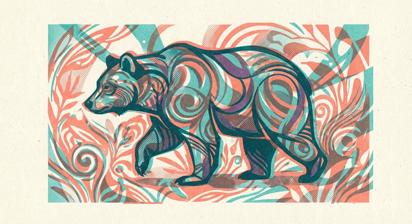 Planimal: glimmering-moseying-bear