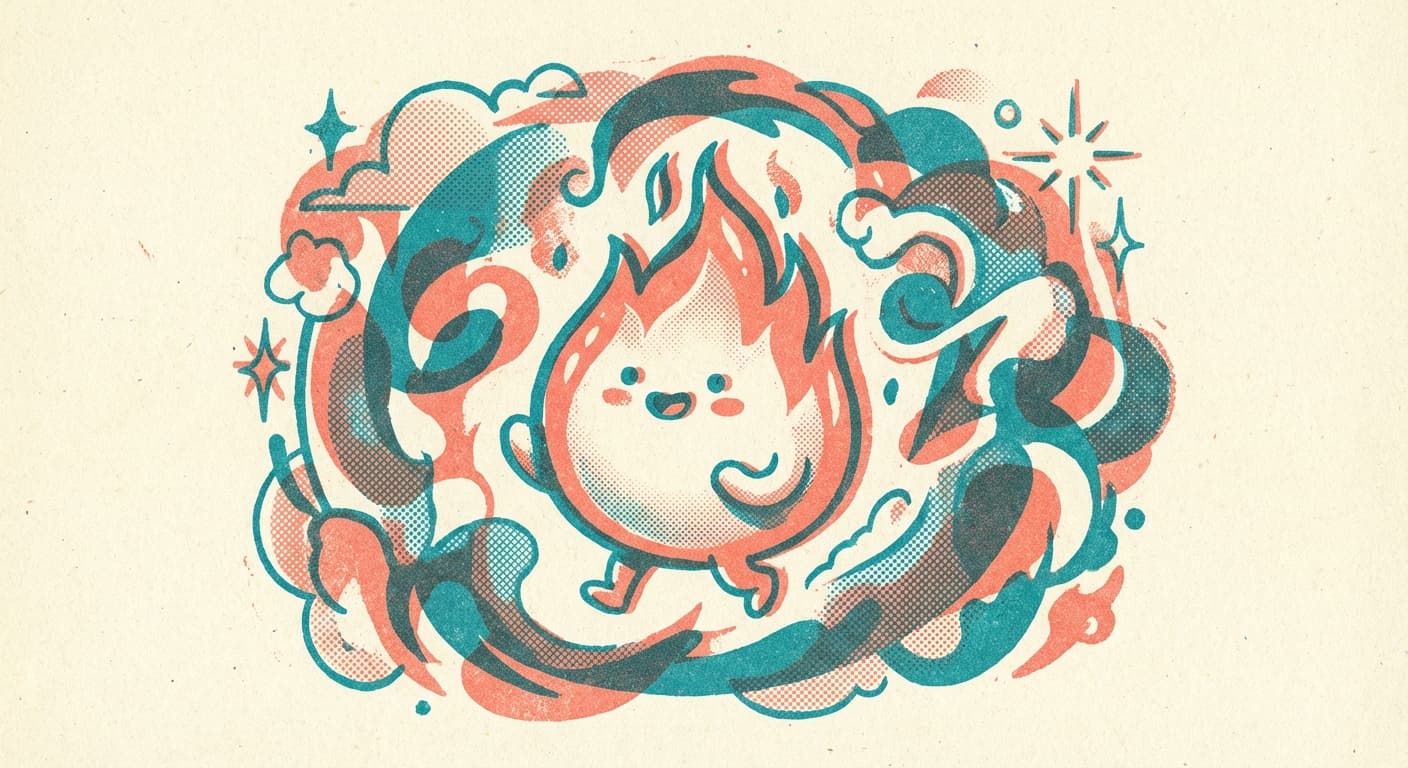 Planimal: cheerful-waddling-flame