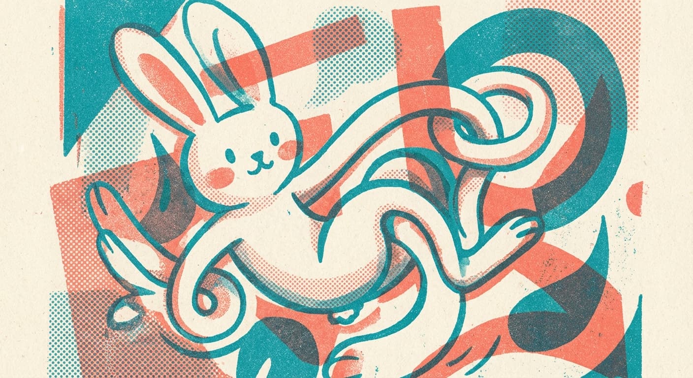 Planimal: groovy-noodling-bunny